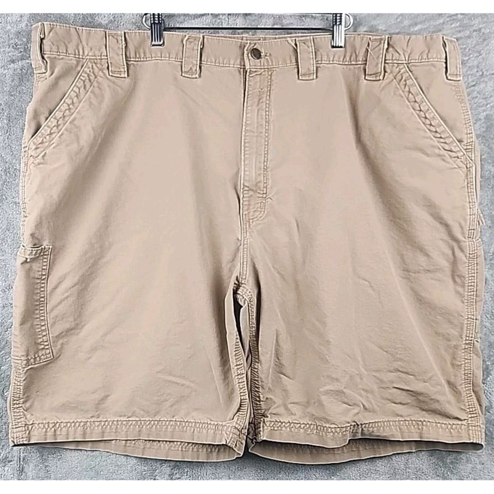 Carhartt Mens Carpenter Shorts 48 Brown Khaki Tan Original Fit Canvas B147 DKH